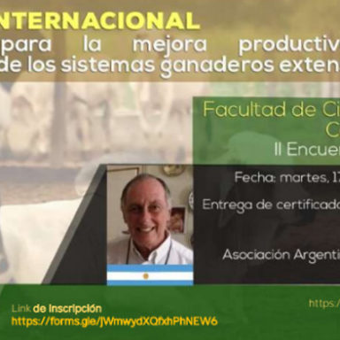 II WEBINAR INTERNACIONAL: ESTRATEGIAS PARA LA MEJORA PRODUCTIVA Y REPRODUCTIVA DE LOS SISTEMAS GANADEROS EXTENSIVOS