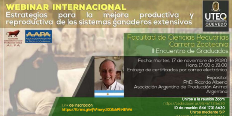 webinar internacional sochipa II WEBINAR INTERNACIONAL: ESTRATEGIAS PARA LA MEJORA PRODUCTIVA Y REPRODUCTIVA DE LOS SISTEMAS GANADEROS EXTENSIVOS