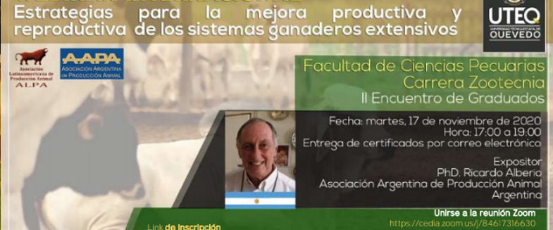 webinar internacional sochipa II WEBINAR INTERNACIONAL: ESTRATEGIAS PARA LA MEJORA PRODUCTIVA Y REPRODUCTIVA DE LOS SISTEMAS GANADEROS EXTENSIVOS